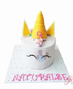 Eenhoorn taart dikke hoorn