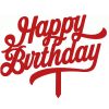 Happy birthday taarttopper
