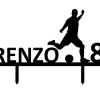 Voetbal taarttopper met naam