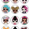 LOL eetbare cupcake prints 12 stuks