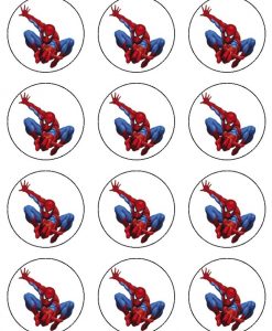 Spiderman eetbare cupcake prints 12