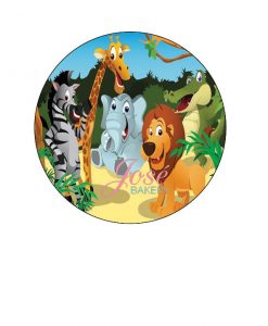 Dieren taart print 15 cm