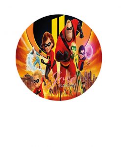 Incredibles taart print 15 cm
