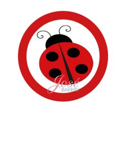 Lieveheersbeestje taart print 15 cm