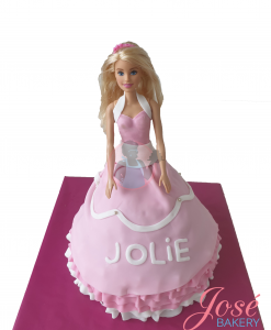 Barbie pop taart 14 personen