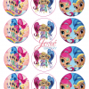 Shimmer en Shine eetbare cupcake prints 12 stuks