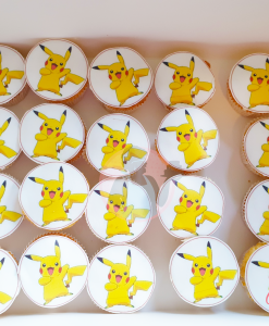 Pikachu cupcakes met eetbare print