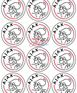 Ajax cupcake prints 12 stuks