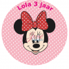 Minnie Mouse taart print 20 cm met naam